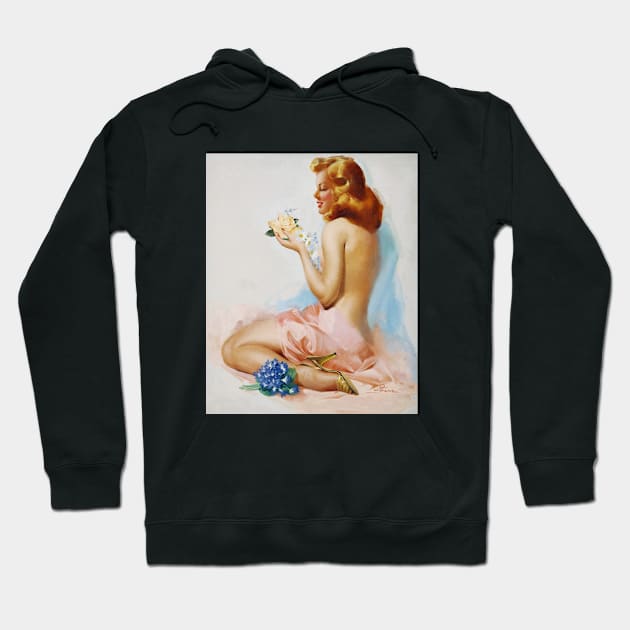 Flower Girl Vintage Ted Withers Pinup Hoodie by Jarecrow 